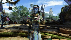 Image of a Na'vi wearing armor in  Avatar: Frontiers Of Pandora