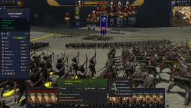 A battalion of Medjay archers ready their bows in Total War: Pharaoh.