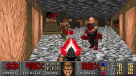 Blasting demons in an Ultimate Doom screenshot.
